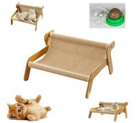 The Claw Lounge, Sisal Cat Chair, 2-In-1 Cat Hammock Lounge, Wear-Resistant Scratching Pad Lounge Chair, Providing Claw Trimming and Comfort for Indoor Cats, Summer Breathable Fabric (Linen)