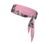 The Clear Sound of Camel Bells Bandana de sport double face avec cordon de serrage double face adapté pour le tennis, la course à pied et le yoga