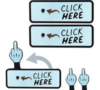 The Click Here Lot de 2 boutons surprise - Cadeau hilarant - Cadeau amusant pop-up au milieu pour adulte, imprimé en 3D - Éléphant blanc - Idée cadeau pour adultes