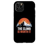 The Climb is Worth It Mountain Sunset Motivation Minimaliste Coque pour iPhone 11 Pro
