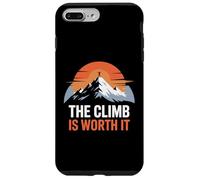 The Climb is Worth It Mountain Sunset Motivation Minimaliste Coque pour iPhone 7 Plus/8 Plus