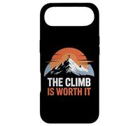 The Climb is Worth It Mountain Sunset Motivation Minimaliste Coque pour iPhone Air
