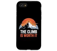 The Climb is Worth It Mountain Sunset Motivation Minimaliste Coque pour iPhone SE (2020) / 7/8