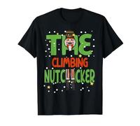 The Climbing Nutcracker Pyjama de Noël Amusant T-Shirt Graphique avec Valeur, Homme, Noir, M