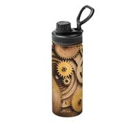 The Clocks Theme Gears Bouilloire de sport isotherme 532 ml Bouilloire d'extérieur Bouilloire en acier inoxydable Bouilloire protection de l'environnement Bouilloire