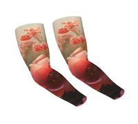 The Cluster Of Red Flowers In The Sunlight Summer Sun Protection Bras Sleeve Cooling Arm Sleeve For Men Women Running Baseball Golf Cyclisme