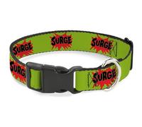 The Coca-Cola Company Collier pour chien avec boucle en plastique Motif logo Surge Jaune Rouge Noir 33 à 43 cm Largeur 3,8 cm