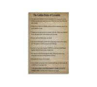 The Codex of Kiln and Wheel Poster Encrypted Golden Rules for Advanced Throwing and Firing Techniques Ciphered Knowledge for Makers(Framed,08x12inch(20x30cm))