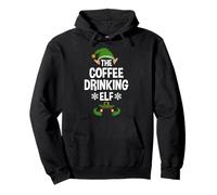 The Coffee Drinking Elf Party Family Group Assortiment de Noël Sweat à Capuche