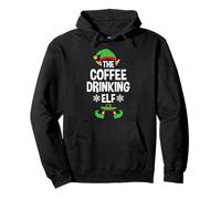 The Coffee Drinking Elf Party Family Group Assortiment de Noël Sweat à Capuche
