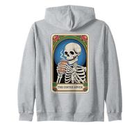 The Coffee Lover Carte de Tarot Squelette Halloween Café Sweat à Capuche