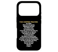The Coffee Prayer - Parodie drôle de caféine et Barista Coque pour iPhone 17 Pro