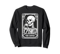 The Coffee Tarot Carte Squelette Halloween Coffee Lover Sweatshirt