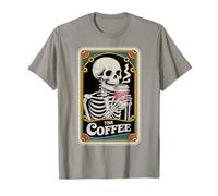 The Coffee Tarot Carte Squelette Halloween Coffee Lover T-Shirt