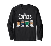 The Coffees Abbey Coffee Music Lovers Funny Vintage Manche Longue