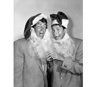 The Colgate Comedy Hour From Left : Dean Martin Jerry Lewis Making Their Christmas Greetings (Saison 3 Photo promotionnelle pour l'épisode du 30 novembre 1952) 1950-1955 (20,3 x 25,4 cm)