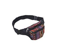 The Collection Royal Sac banane unisexe fait à la main pour festival, hippie, hippie, course à pied, voyage, Noir-Multicolore, One Size