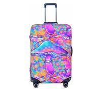 The Colorful Art of Champignons Housse de protection élastique pour valise de voyage pour coffre de 48,3 à 81,3 cm, Noir , M(22-24in)