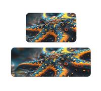 The Colorful Ones Are Lot de 2 tapis de cuisine rembourrés confortables pour décoration d'intérieur, évier, tapis de cuisine antidérapants et lavables, blanchisserie 43,2 x 119,2 cm + 43,2 x 76,2 cm