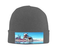 The Colorful World of Dogs Bonnet tricoté pour homme/femme Bonnet tricoté à revers - Chapeaux tricotés pour l'hiver doux et chaud, Deep / Chiné, taille unique