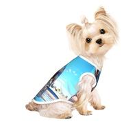 The Colorful World of Dogs Cute Dog Clothing T-shirt pour petit chien fille garçon Pull pour animaux de compagnie Convient pour les petits animaux de compagnie