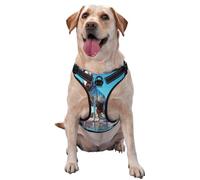 The Colorful World of Dogs Harnais pour chiens de petite, moyenne et grande taille - Sangles réfléchissantes, ajustement réglable avec boucles à dégagement rapide