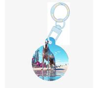 The Colorful World of Dogs Médaille d'identification ronde en acrylique pour animaux de compagnie, parfaites pour les chiens et chats de petite et grande taille, mignonnes et fonctionnelles