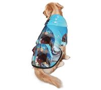 The Colorful World of Dogs Sweat à capuche pour chiens de taille moyenne et grande - Vêtement en polyester doux pour animaux de compagnie, convient pour toutes les saisons