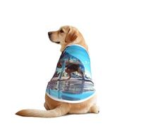 The Colorful World of Dogs T-shirts pour animaux de compagnie pour chiens de grande et moyenne taille, chemises confortables, parfaites pour un usage quotidien