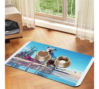 The Colorful World of Dogs Tapis d'alimentation imperméable et antidérapant pour chien et chat - Sans taches - Séchage rapide
