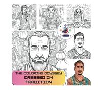 The Coloring Odyssey: Dressed in Tradition: Colouring book for adults