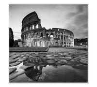 The colosseum, Rome Poster de Matteo Colombo 20 x 20 cm Noir et blanc Tableaux Décoration murale