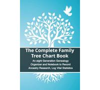 The Complete Family Tree Chart Book: An 8-Generation Genealogy Organizer and Notebook to Record Ancestry Research, Log Vital Statistics, and Preserve History for Future Generations