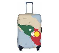 The Composition of Timor-Leste Print Housse de protection élastique pour valises Bagages Bagages Housse de protection lavable et anti-rayures, blanc, Medium
