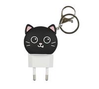 THE CONCEPT FACTORY Adaptateur de Charge 20W Chat Kawaii Rapide Noir | Adaptateur de charge 20W, design chat kawaii, charge rapide, compatibilité universelle, noir