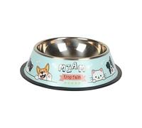 THE CONCEPT FACTORY - AN6097 - Gamelle Antidérapante pour Animaux de Compagnie D22cm en Acier Inoxydable - Idéale pour Croquettes et Pâtée - Facile à Nettoyer - Couleur Bleu Rose - Taille 22cm