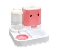 THE CONCEPT FACTORY - AN6102 - Distributeur d'eau et Croquettes 2L + 960Ml - Pratique et Compact - Plateau Intégré pour Un Approvisionnement Continu - Idéal pour Animaux de Compagnie - Rose