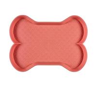 THE CONCEPT FACTORY - AN6107 - Tapis Antidérapant pour Gamelles d'animaux - Facile à Nettoyer - Design Ludique - Surface Texturée - Idéal pour Deux Bols - 60X40 cm - Rose