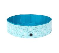 THE CONCEPT FACTORY - AN6120 - Piscine pour Chien Pliable 120 cm - Structure Robuste en Polyester - Facile à Installer et à Ranger - Idéale pour L'Été - Vidange Rapide - Couleur Bleu - Taille 120 cm