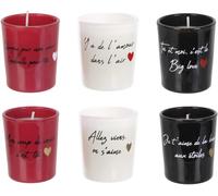 The Concept Factory - Bo5256 - Bougie Mots D' Amour X6 Coffret - Hauteur : 6.5