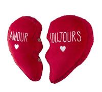 The Concept Factory Coussin TX0297 cœur détachable, élégant et confortable, Rouge