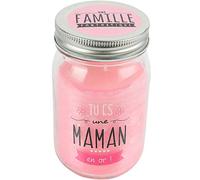 THE CONCEPT FACTORY Dites Le avec des Mots MO0156 Bougie Mason Jar Cire/Verre Rose 7,80 x 7,80 x 13,20 cm