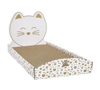 THE CONCEPT FACTORY Griffoir en Forme de Lit pour Chat Confort Marron | Plastique, griffoir en forme de lit pour chat, 44x23 cm, design attrayant, confort optimal, marron