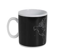 THE CONCEPT FACTORY - KA0387 Mug XXL Thermoréactif en Céramique - Design Élégant et Moderne - Conçu pour Café, Thé ou Soupe - Capacité 70 cl - Couleur Noire