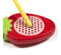 THE CONCEPT FACTORY, MG3579, Jeu Magnétique Kawaii Fraise, Stimule la Motricité et la Concentration, Idéal pour Les Enfants, Compact et Transportable, Rouge, Vert, Taille