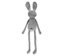 THE CONCEPT FACTORY - PE0004 Peluche Lapin Kawaii Longues Pattes - Conçu pour Douceur et Confort - Polyvalente pour Enfants - Sécuritaire - Gris - 30 cm