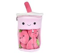 THE CONCEPT FACTORY - PE0081 - Peluche Kawaii Bubble Tea Fraise - Douce et Mignonne - Idéale pour Les Collectionneurs - avec Détails Soignés - Taille 30 cm - Couleur Rose