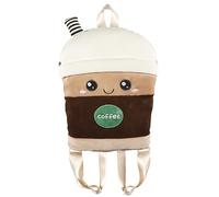 THE CONCEPT FACTORY - PE0083 - Sac à Dos Peluche Bubble Tea Marron Kawaii - Original et Ultra-Doux - Parfait pour Les Fans de Fantaisie - Léger et Pratique - Taille Unique - Couleur Marron