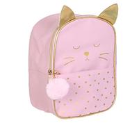 THE CONCEPT FACTORY Sac à Dos Enfant Motif Chat Léger Rose Doré