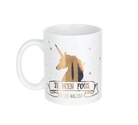 1 mug licorne 350 ml argente dore 10 x 8 cm vaisselle tasse cuisine